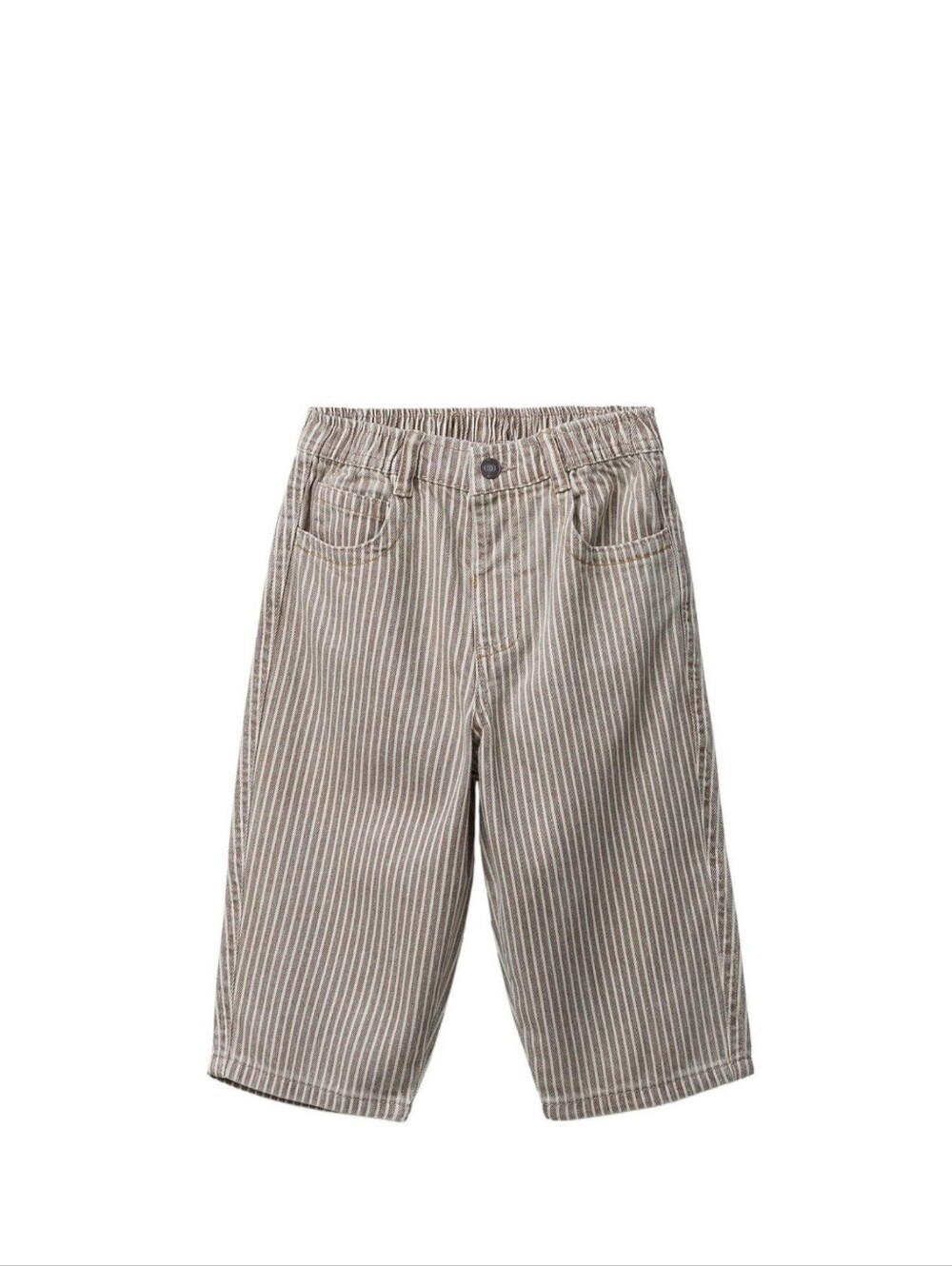Zara Striped Twill Baggy Pants